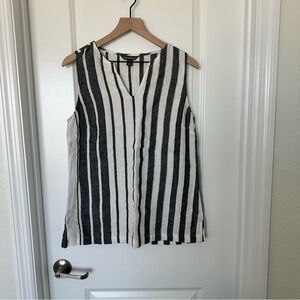 Tommy Bahama Black and White Striped Blouse